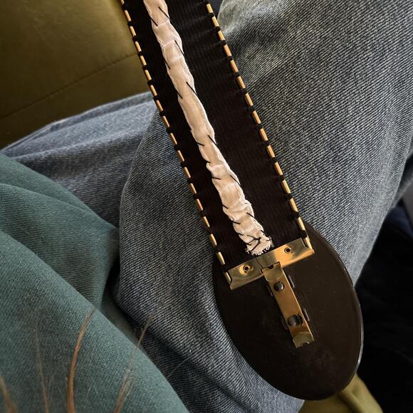 Vintage Gold Statement Belt 80s 90s Metallic Fashion Costume Accessory - Picture 5 of 5